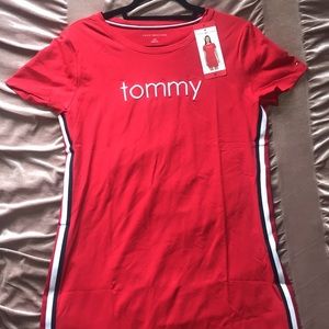 Summer Red Tommy Hilfiger T-shirt Dress